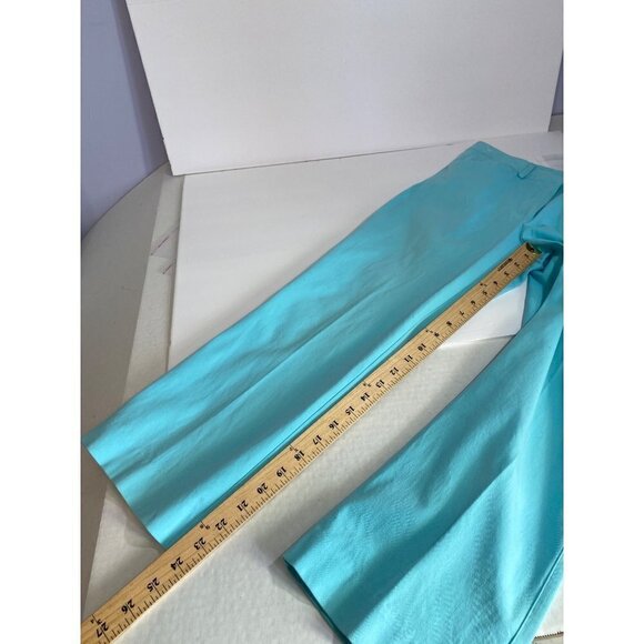 Lilly Pulitzer Nicole Turquoise Cropped Pants Size 4 - Picture 8 of 11